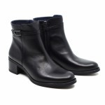 Dorking enkellaarsje zwart leder 9133